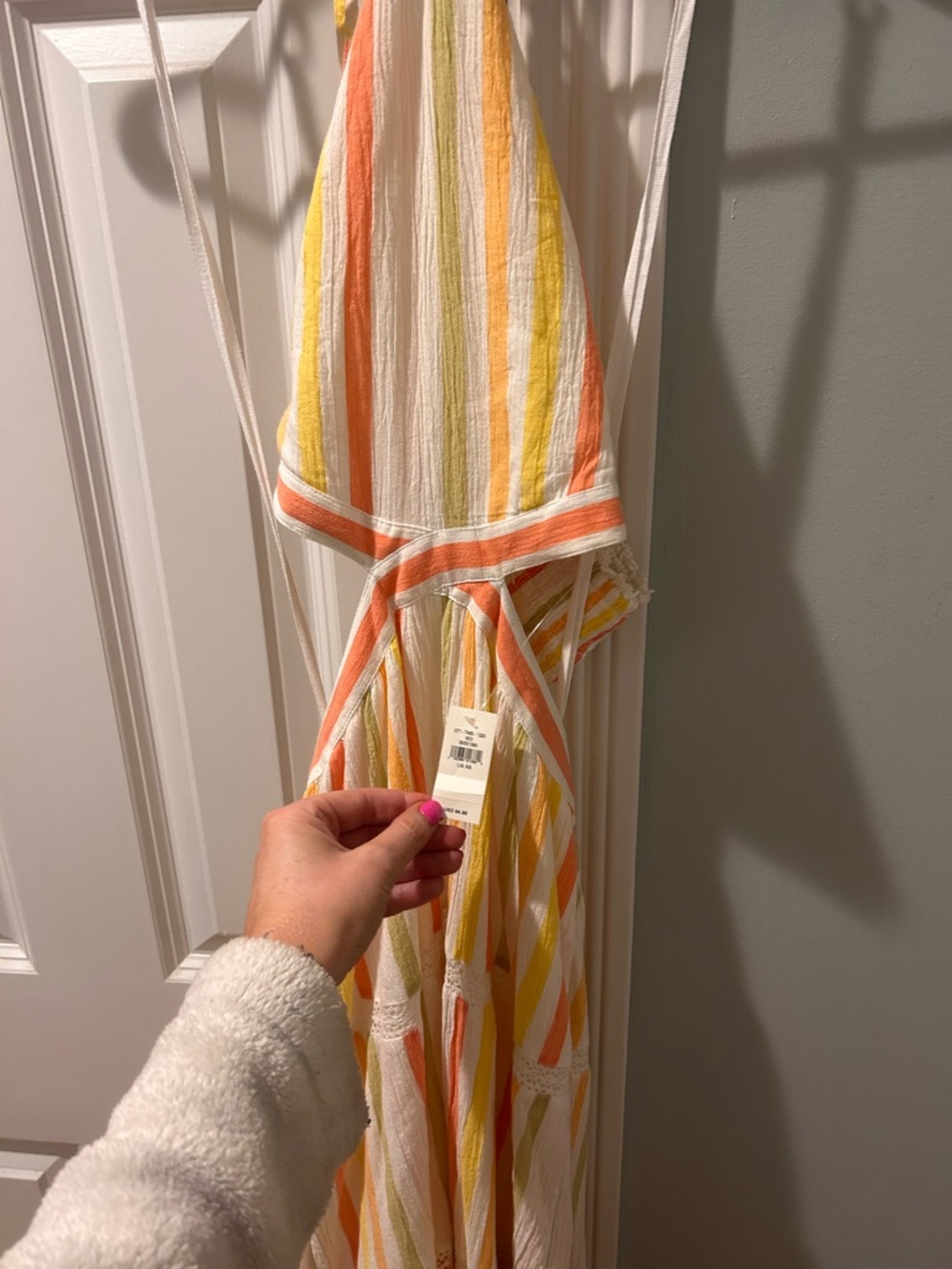 Aerie Pastel Multicolor Striped Halter Maxi Dress - Picture 4 of 5